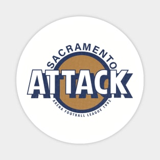 Defunct Sacramento Attack Arena Football 1992 Magnet